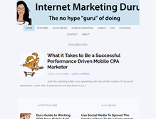 Tablet Screenshot of internetmarketingduru.com